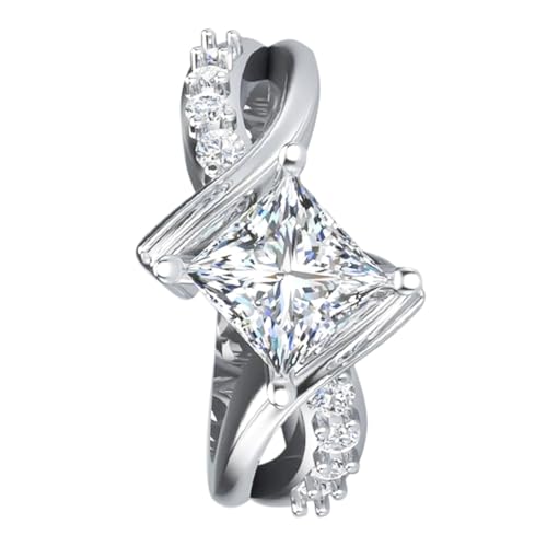 MUCKLILY Ring Unisex Eleganter Fingerring Weiß Größe 8 – Modischer Fingerschmuck für Damen und Herren Bequeme für Verschiedene Anlässe Fingerdekoration von MUCKLILY
