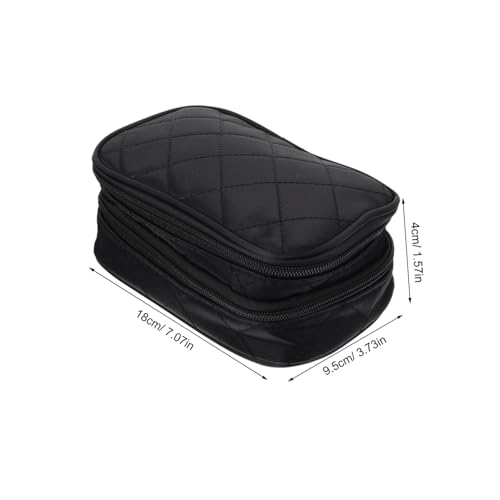 MUCKLILY wasserdichte Kosmetiktasche Damen mit Großer Kapazität Tragbarer Reise Make up Organizer mit Doppeltem Nylon Lagen Design Leichter Kulturbeutel für Lippenstift Pinsel und von MUCKLILY