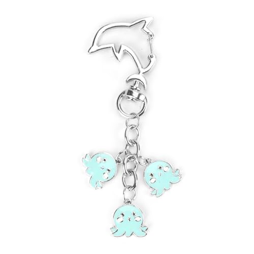MUCOOS Oktopus-Schlüsselanhänger, Drei Blaue Oktopus-Anhänger, Ein Süßer Delfinförmiger Schlüsselanhänger Mit Schnalle, Ein Schönes Geschenk Für Freunde, Ein Kleines Geschenk von MUCOOS