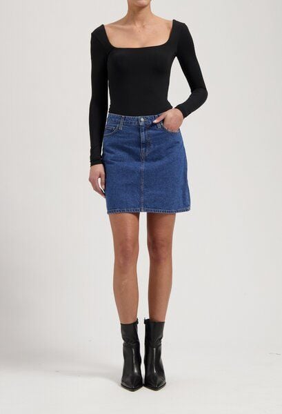 MUD Jeans Audry Mini Skirt - Medium Stone von MUD Jeans
