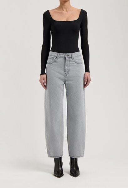 MUD Jeans Damen Jeans Barrel Fit "Brooke - Light Grey" von MUD Jeans