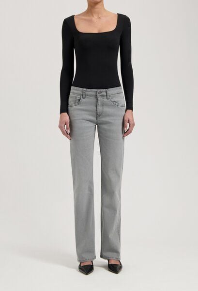 MUD Jeans Carry Mid Straight - Light Grey von MUD Jeans