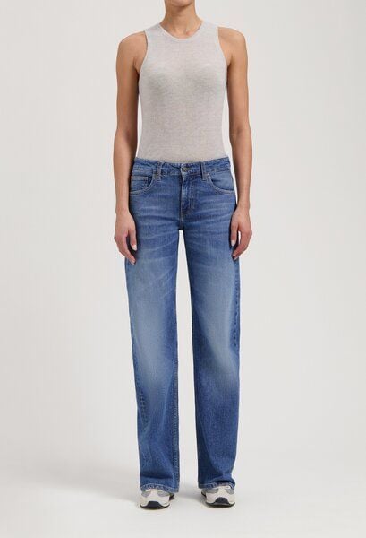 MUD Jeans Cleo Mid Loose - Old Stone von MUD Jeans