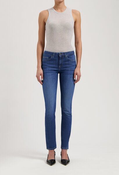 MUD Jeans Faye Low Slim - Stone Indigo von MUD Jeans