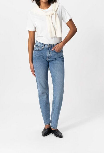 MUD Jeans Go Mid Straight - Stone Vintage von MUD Jeans