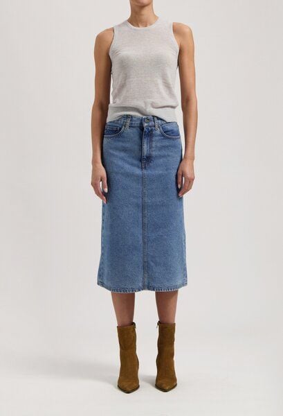 MUD Jeans Gwen Mid Skirt - Stone Vintage von MUD Jeans