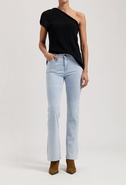 MUD Jeans Isy High Flared - Light Stone von MUD Jeans