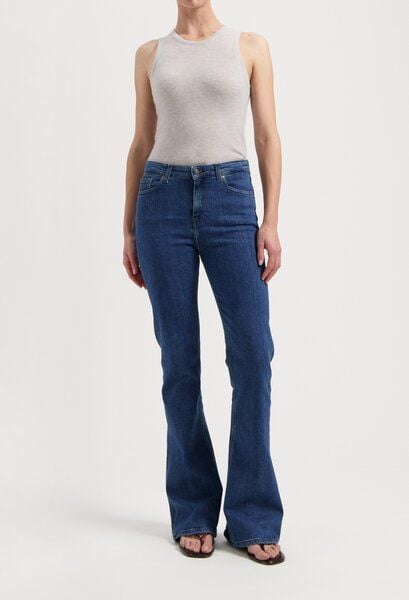 MUD Jeans Damen Jeans Flared "Isy - Stone Indigo" von MUD Jeans