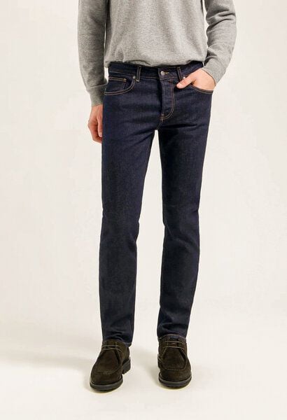 MUD Jeans HANK Mid Tapered Jeans aus einem Bio-Baumwolle / recycelter Baumwolle Mix (strong blue) von MUD Jeans