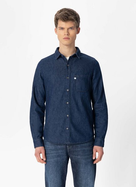 Mud Jeans Langarmhemd - Stanley Shirt - aus einem Baumwoll/Leinen Mix von MUD Jeans