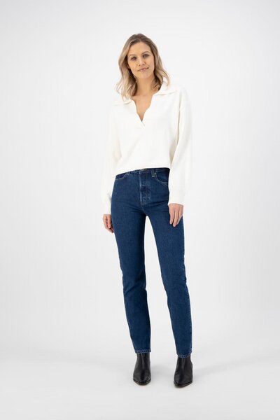 Mud Jeans Piper Straight Stone Indigo von MUD Jeans