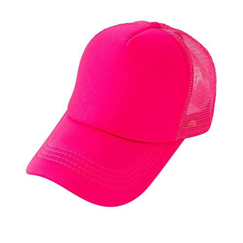 MUDUH Modische Damen Herren Sport Farbverlauf Batikfärbung Atmungsaktiv Strand Baseball Kappe Hip Hop Hut Sonnenhut Waschbar Hut, hot pink, One Size von MUDUH