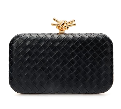 MUDUO Clutch-Geldbörsen für Damen, Abendveranstaltung, Hochzeit, schick, gewebte Tasche, formelle PU-Ledergeldbörse, Handtaschen, Schwarz MUDUO Clutch-Geldbörsen für Damen, Abendveranstaltung, Hochzeit, schick, gewebte Tasche, formelle PU-Ledergeldbörse, Handtaschen, Schwarz von MUDUO