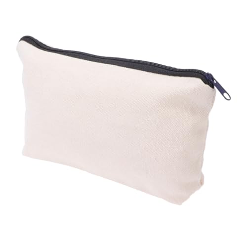 MUELODSIC 10 Stück Teiliges Beige Canvas Federmäppchen mit Reißverschluss Vielseitige Stifttasche für Schule und Büro Strapazierfähiger Stoffbeutel zum Aufbewahren von Schreibwaren von MUELODSIC