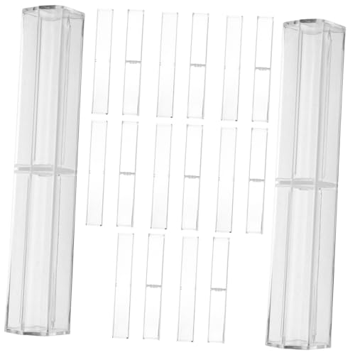 MUELODSIC 10 Stück Teiliges Transparentes Pen Case Robustem Kunststoff Praktische Stiftebox mit Festem Ringdesign Vielseitig Nutzbar als Schreibwaren Organizer Geschenkbox oder Display für von MUELODSIC