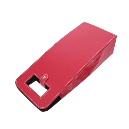 MUELODSIC 1stück Rote Leder-weintragetasche Für Flaschen Wiederverwendbare Strapazierfähige Weinverpackung Mit Praktischem Tragegriff Für Und Besondere Anlässe von MUELODSIC