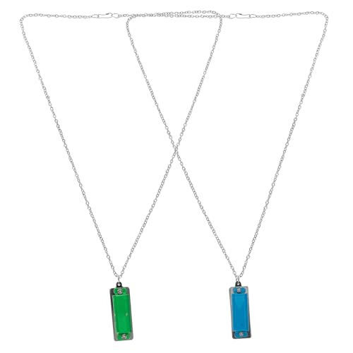 MUELODSIC 2 Stück Mini Mundharmonika Halskette Mini Mundharmonika Anhänger Tragbares Musikinstrument Schmuck für Mädchen Leicht und Spielerfreundlich Zufällige Farbe Zufällige Farbe von MUELODSIC