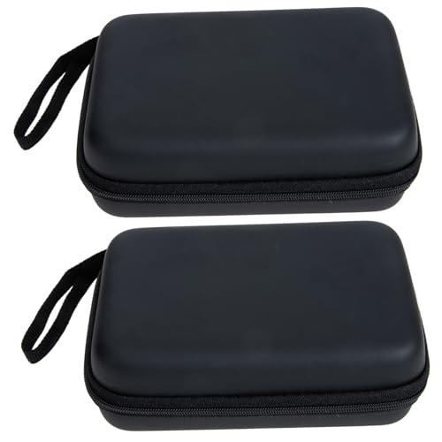 MUELODSIC 2 Stück wasserdichte Eva Hartplatten Aufbewahrungstasche mit Reißverschluss Multifunktional Stoßfest Elastischer Kabelhalter Praktischer Organizer für Elektronikzubehör Unterwegs von MUELODSIC