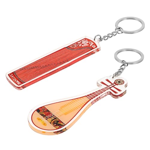 MUELODSIC 2stücke Musik-schlüsselanhänger Aus Acryl Traditionelles Chinesisches Guzheng-pipa-design Leicht Und Kratzfest Als Handtaschen-anhänger Oder Autoschlüsselanhänger Für von MUELODSIC