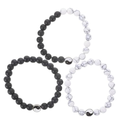 MUELODSIC 3 Stück Sportarmband Armbandherstellungsset mit kleinen Perlen Armband im chinesischen Stil modisches Paararmband Feng-Shui-Armbänder chinesisches Armband Zinklegierung MUELODSIC 3 Stück Sportarmband Armbandherstellungsset mit kleinen Perlen Armband im chinesischen Stil modisches Paararmband Feng-Shui-Armbänder chinesisches Armband Zinklegierung von MUELODSIC