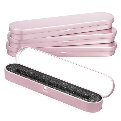 MUELODSIC Roségoldenes Schreibwarenetui 4-teiliges Metall-bleistiftetui Für Leere Stifte Metall-bleistifthalter-Set von MUELODSIC