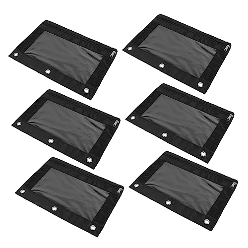 MUELODSIC 6stücke Transparente Oxford Stiftetaschen Mit Löchern Große Kapazität Dokumententaschen Für Bürobedarf Leicht Und Tragbar Für Organisation Von Schreibwaren von MUELODSIC