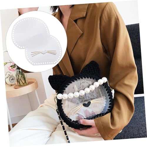 MUELODSIC DIY Woven Bag Zubehör Teilig Transparente Acrylplatte mit Katzenbart Löchern für Handgefertigte Taschen Langlebige Bastelwerkzeuge für Klare DIY Handtaschen Zufällige Farbe von MUELODSIC
