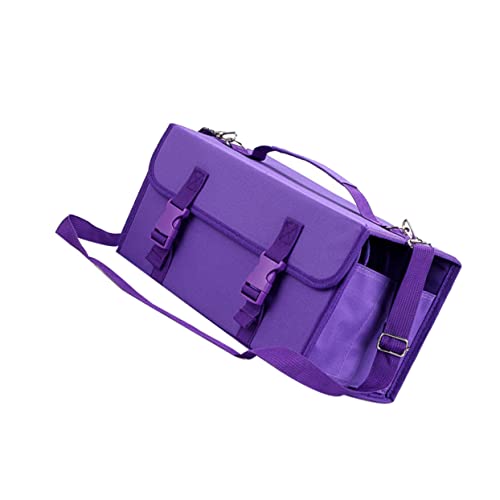 MUELODSIC Fächer Marker Stifttasche mit Reißverschluss Hoher Fassungsvermögen Stifteköcher mit Schultergurt Abnehmbare Elastische Halterung Multifunktionale Aufbewahrungstasche für Marker von MUELODSIC
