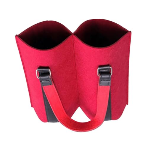 MUELODSIC Filz Weintragetasche Mehrfachflaschen Träger Wiederverwendbar Robuste Geschenkverpackung Für Weinflaschen Rotwein Getränkeschutz Tasche Umweltfreundlich Für Party Weihnachten von MUELODSIC