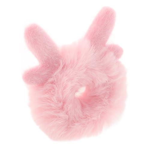 MUELODSIC Flauschiger Plüsch Haargummi mit Niedlicher Cartoon dekoration Elastisches Haarband für Mädchen und Frauen Flauschige Bälle Vielseitig als Haarband Armband oder Halskette Geeignet von MUELODSIC