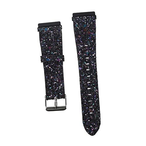 MUELODSIC Glitzer Armband Kompatibel mit Fitbit Se Verstellbares Modisches Uhrenarmband in Schwarz Geeignet für Damen und Herren Komfortabel und Stilvoll für Alltag und Party von MUELODSIC