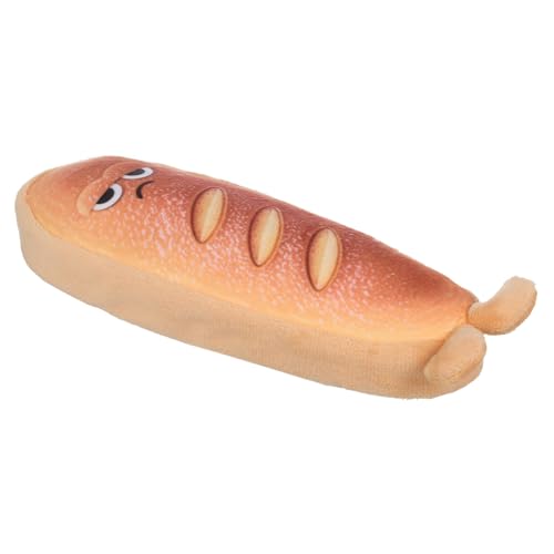 MUELODSIC Kawaii Federmäppchen Braun mit Reißverschluss Großes Mäppchen Cartoon Toast Design für Schule Büro Teenager Mädchen Schreibwaren Kosmetiktasche und Niedlich von MUELODSIC