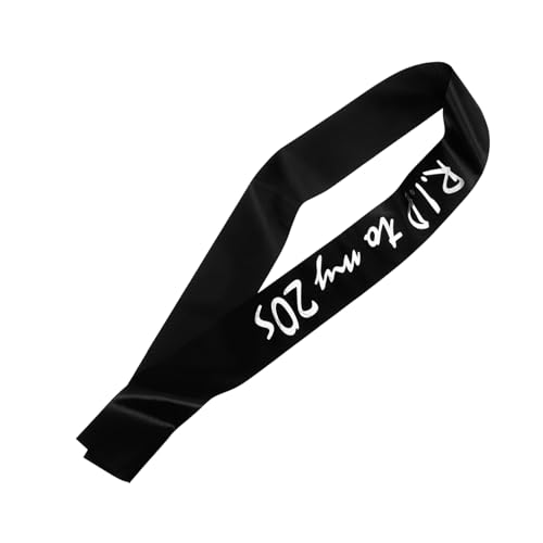 MUELODSIC Rip To My Geburtstagsschärpe mit Silberner Kreative Bequeme Partydekoration für Frauen als Lustiges Geburtstagsgeschenk und Junggesellinnenabschied Zubehör von MUELODSIC