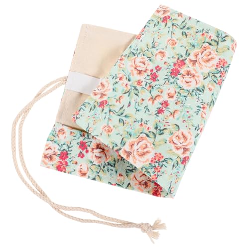 MUELODSIC Roll Up Stifteetui Canvas Tragbare Bleistiftrolle mit Fächern für Stifte Pinsel und Schreibwaren für Künstler und Schüler von MUELODSIC