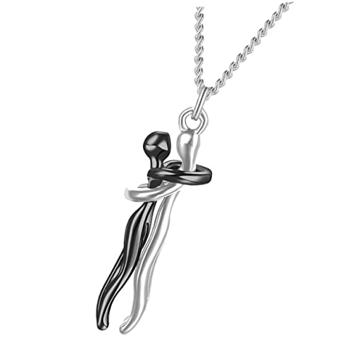 MUELODSIC Stilvoller Halskette Anhänger Schwarz Damen Herren Schmuck Bequem Tragbar Modisch Elegant für Valentinstag Alltag und Besondere Anlässe von MUELODSIC