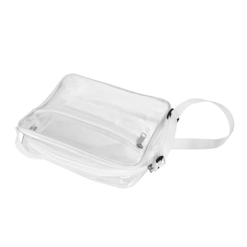 MUELODSIC Transparente Umhängetasche Reise Make Up Tasche mit Reißverschluss Kosmetiktasche Tragbare Schminktasche Multifunktional für Damen Camping Fitness Alltag von MUELODSIC