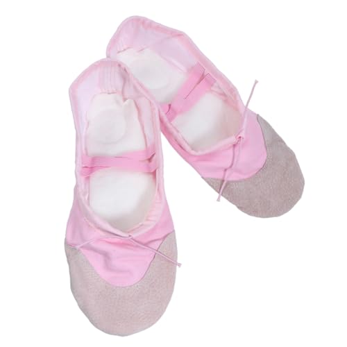 MUELODSIC rutschfeste Ballettschuhe mit Flexibler Ledersohle Elastischem Zugband und Atmungsaktivem Stretchmaterial Gr für Erwachsene für Ballett Yoga und Modernen Tanz von MUELODSIC