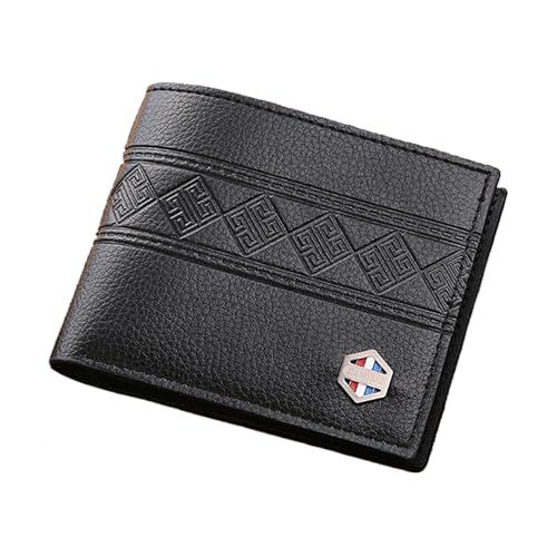 MUFANDUO Schlanke Geldbörse für Herren mit Geldklammer, minimalistische Geldbörse mit Reißverschluss, Bifold Herren-Geldbörsen mit Kreditkartenfach, PU-Leder Herren-Geldbörse mit Münzgeldbörse von MUFANDUO