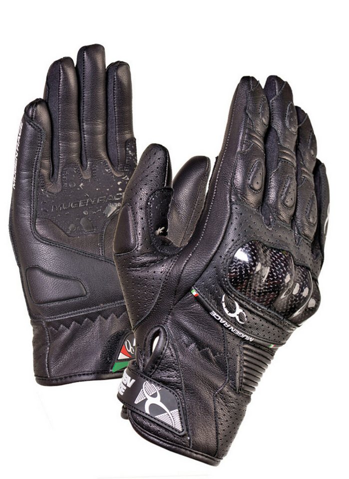 MUGENRACE Motorradhandschuhe Figuratore perforierte Motorrad Handschuhe perforiert,kurze Stulpe von MUGENRACE