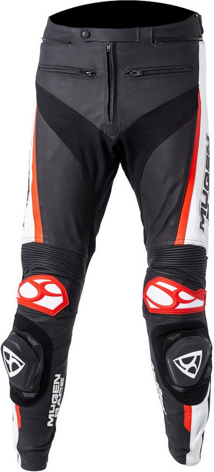 MUGENRACE Motorradhose RBRS-1 Motorrad Lederhose protektoren reißverschluss von MUGENRACE