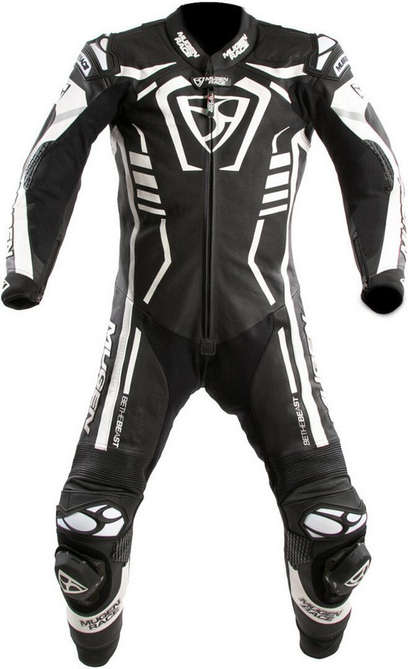 MUGENRACE Motorradkombi Predator perforierte 1-Teiler Motorrad Lederkombi Perforiert,Knieprotektoren enthalten,Ellenbogenprotektoren enthal von MUGENRACE