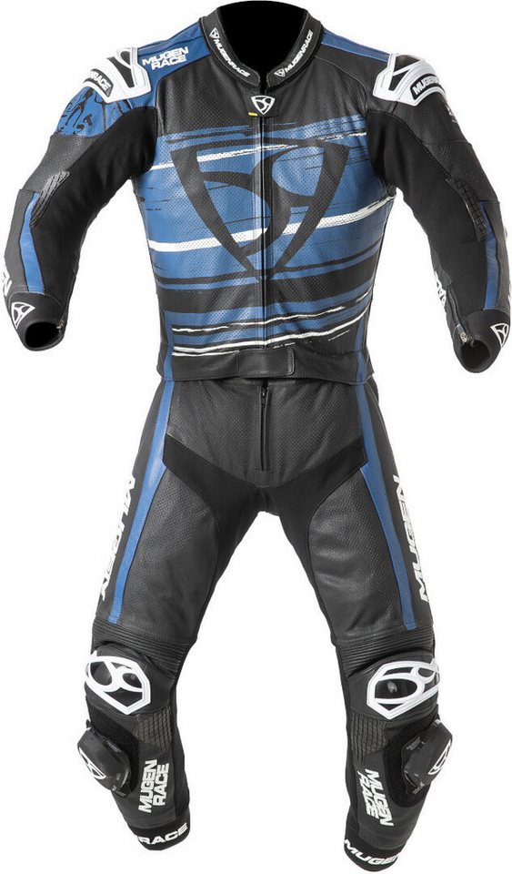 MUGENRACE Motorradkombi RC-Max Due perforierte 2-Teiler Motorrad Lederkombi Perforiert,Knieprotektoren enthalten,Ellenbogenprotektoren enthal von MUGENRACE