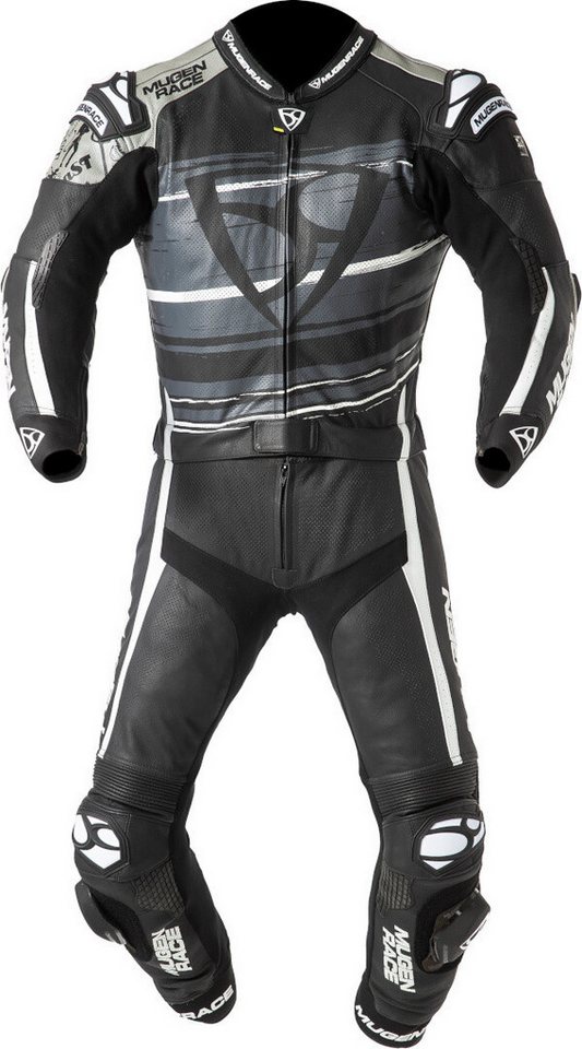 MUGENRACE Motorradkombi RC-Max Due perforierte 2-Teiler Motorrad Lederkombi Perforiert,Knieprotektoren enthalten,Ellenbogenprotektoren enthal von MUGENRACE