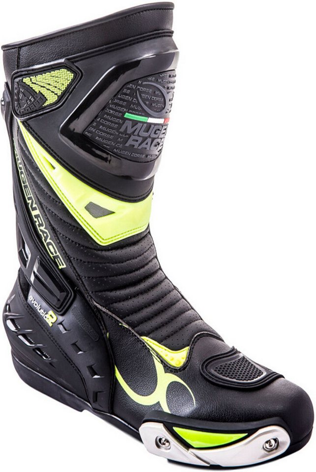 MUGENRACE Sphantom 2 Fluo perforierte Motorrad Stiefel Motorradstiefel perforiert,wechselbare Zehenschleifer von MUGENRACE