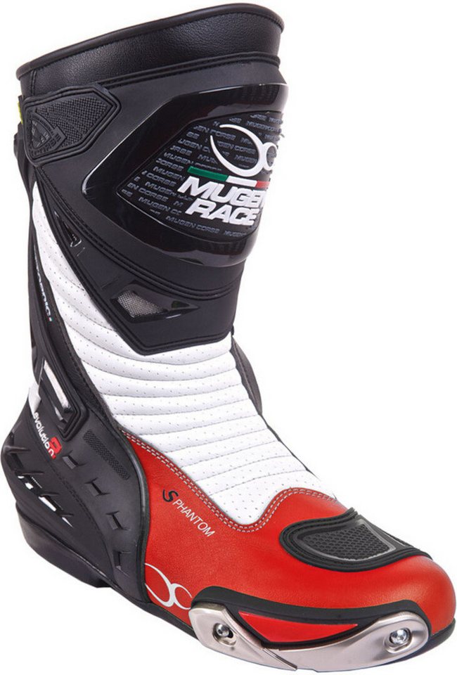 MUGENRACE Sphantom 2 perforierte Motorrad Stiefel Motorradstiefel perforiert,wechselbare Zehenschleifer von MUGENRACE