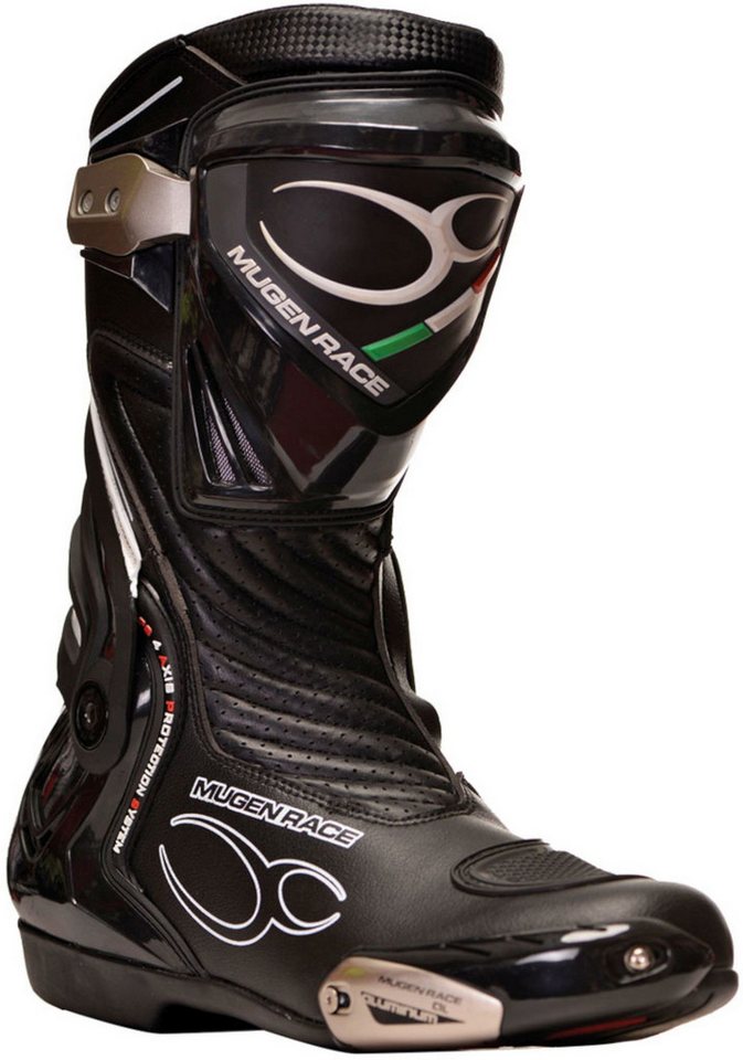 MUGENRACE Sphantom 3 perforierte Motorrad Stiefel Motorradstiefel Perforiert,wechselbare Zehenschleifer von MUGENRACE
