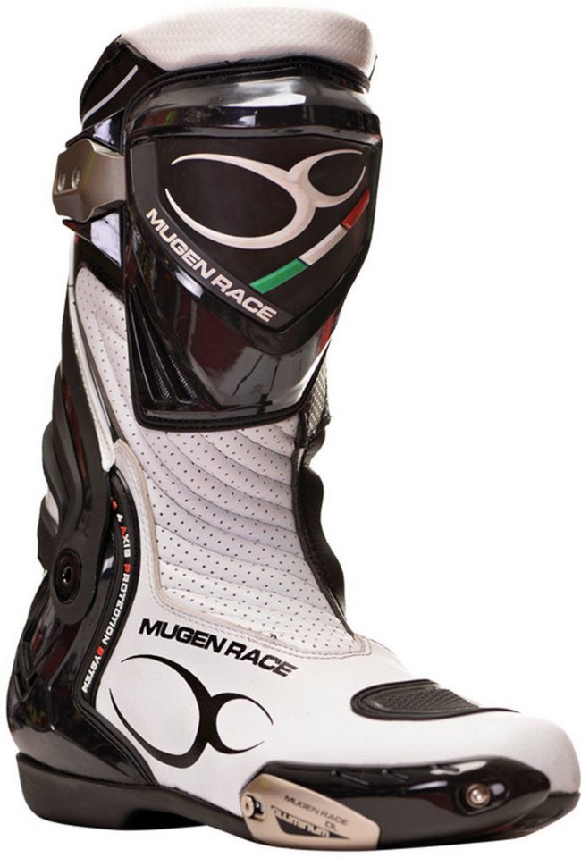 MUGENRACE Sphantom 3 perforierte Motorrad Stiefel Motorradstiefel Perforiert,wechselbare Zehenschleifer von MUGENRACE