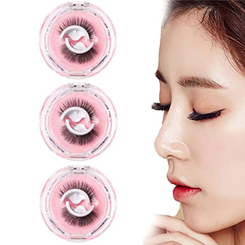 3 Pairs Reusable Adhesive Eyelashes No Glue,3D Waterproof Reusable Long-Lasting Self-Adhesive Eyelashes,Thick and Natural Look False Eyelashes for Women,Easy to Wear. (Z09 Thick Style) von MUGUOY