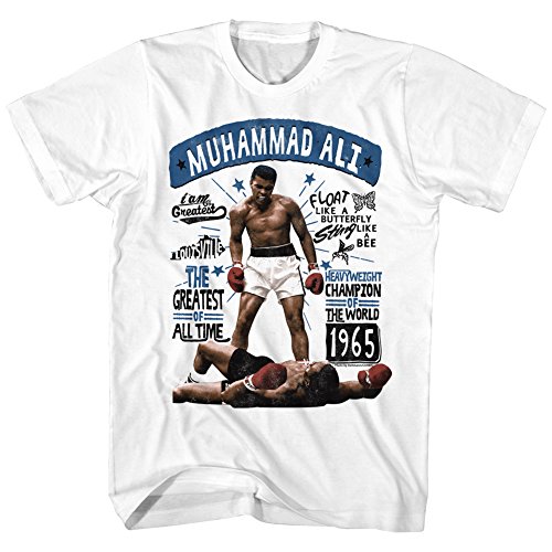 MUHAMMAD ALI - - Herren Liveinvegas T-Shirt, Large, White von MUHAMMAD ALI