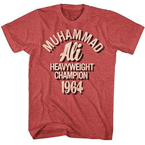 MUHAMMAD ALI - Männer Hc64 T-Shirt, X-Large, Red Heather von MUHAMMAD ALI